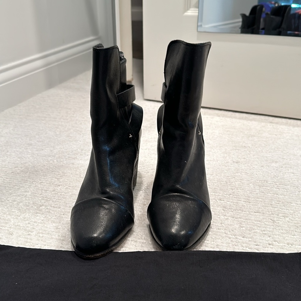 Rag and Bone black leather boots size 37 - Picture 2 of 4